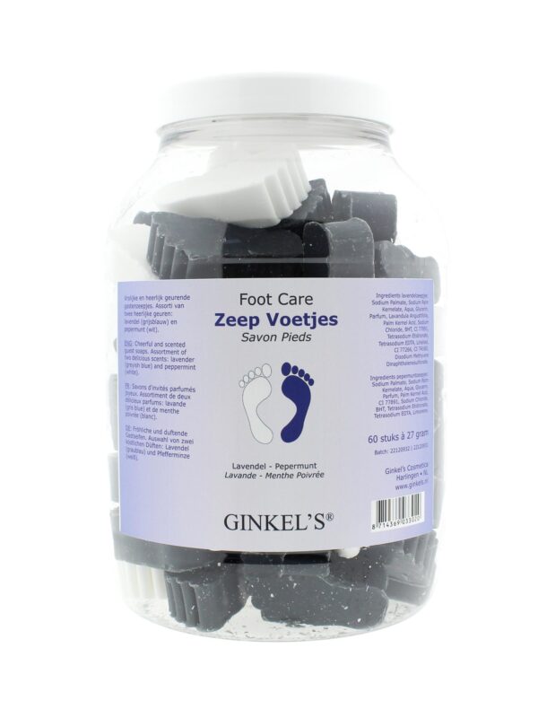 Ginkel’s Foot Care – Zeepvoetjes – Displaypot 60 x 27 gram