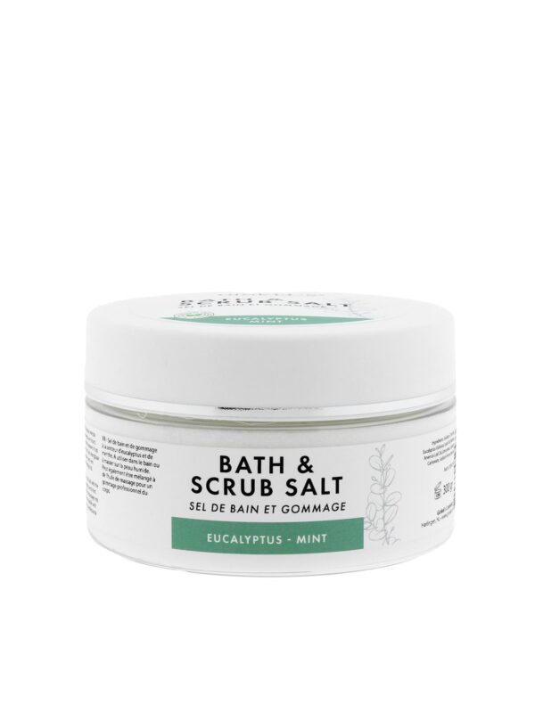 Bath & Scrub Salt – Eucalyptus & Mint – 300 gram